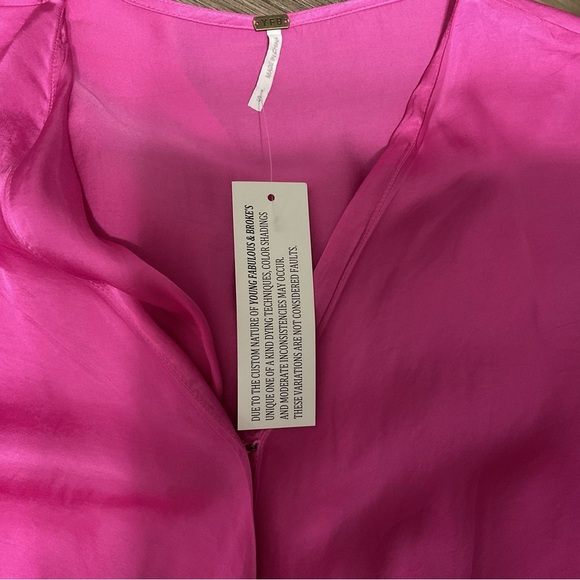 NWT YOUNG FABULOUS & BROKE THE SIREN ASYMMETRIC WRAP DRESS RASPBERRY SIZE S - Picture 12 of 15